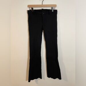 My Michelle Black Textured Low Rise Boot Cut Y2K Pants Size 5/6 Juniors Goth